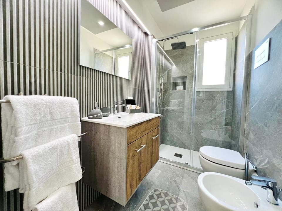 Shower, Toilet, Bathroom, bidet, towels
