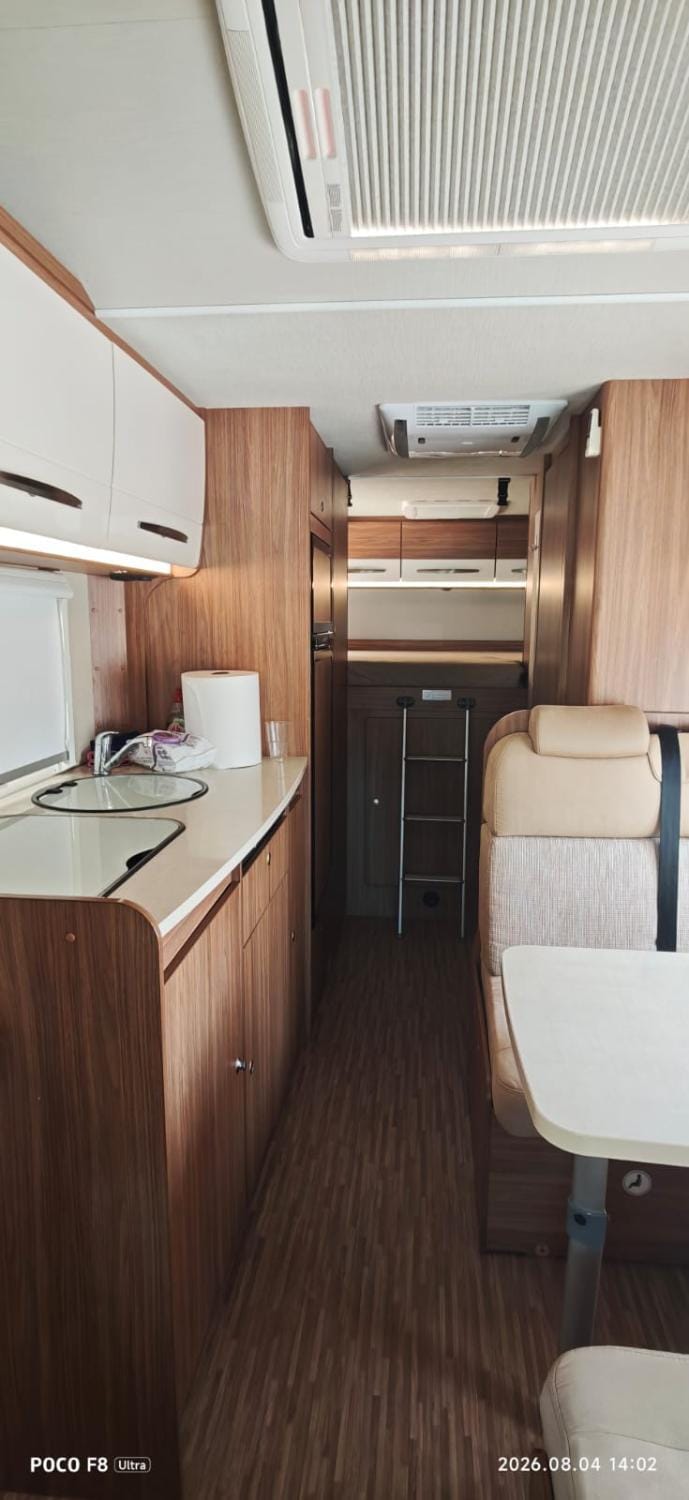 Camper motorhome Tirane Albania Rental Loreli Docked boat in Tirana