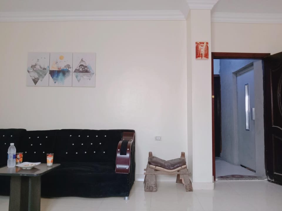 Living room, elevator