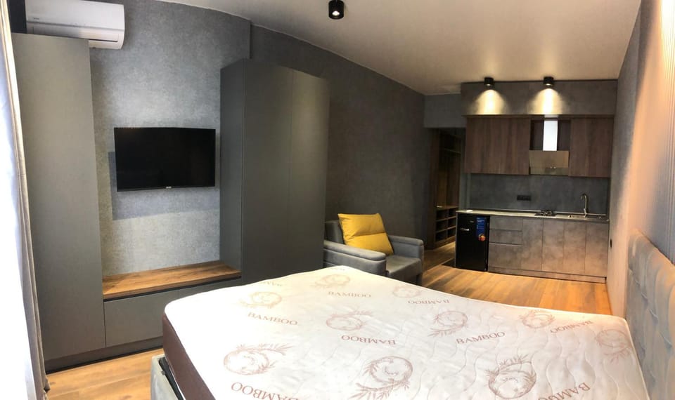 Bed, TV and multimedia, Photo of the whole room, air conditioner