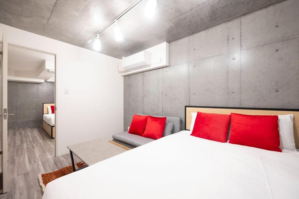 Bed, Photo of the whole room, Bedroom, air conditioner