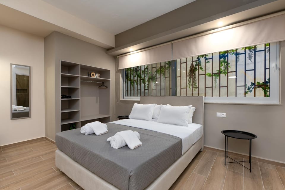 Bed, Photo of the whole room, Bedroom, towels, wardrobe