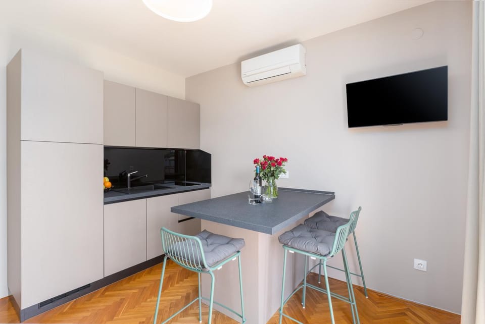 TV and multimedia, Kitchen or kitchenette, Living room, Dining area, oven, air conditioner