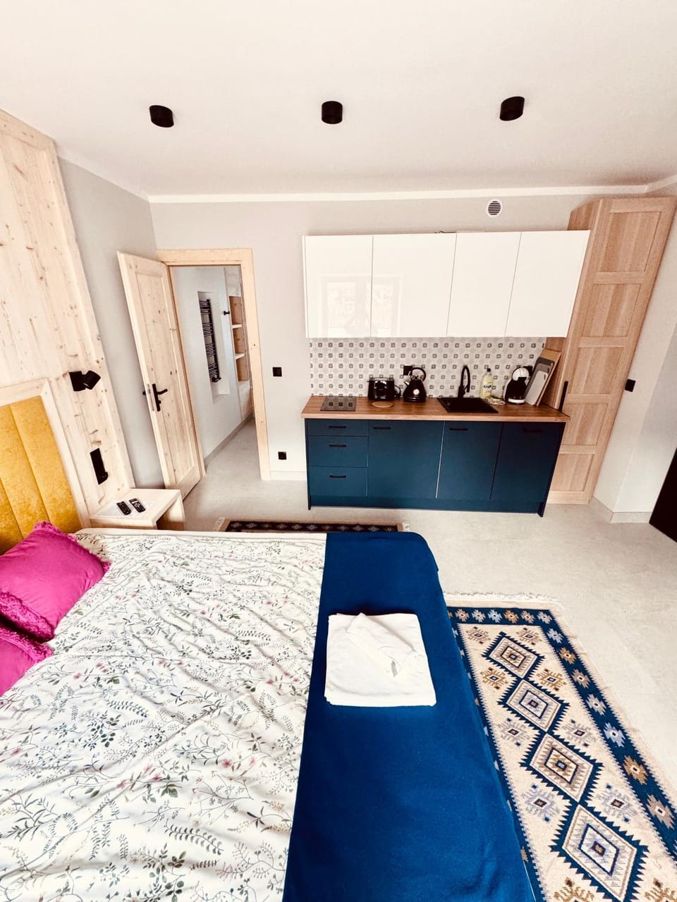 Bed, Kitchen or kitchenette, Photo of the whole room