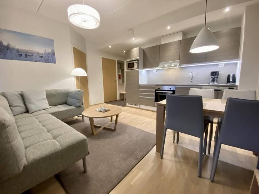 Kitchen or kitchenette, Living room, Dining area