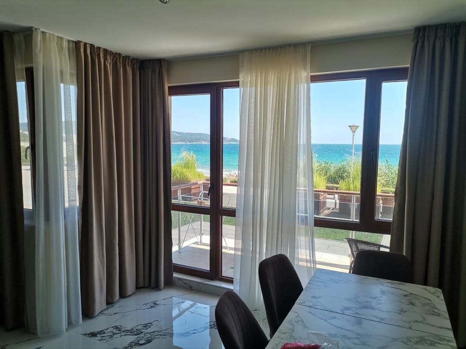 Living room, Seating area, Sea view