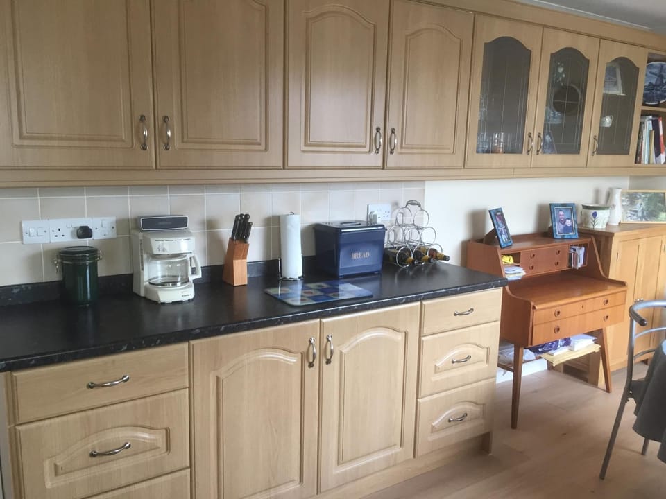 Kitchen or kitchenette, toaster