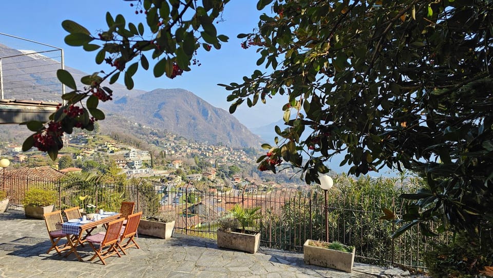 Patio, Spring, Natural landscape, Garden, Dining area, Garden view, Mountain view