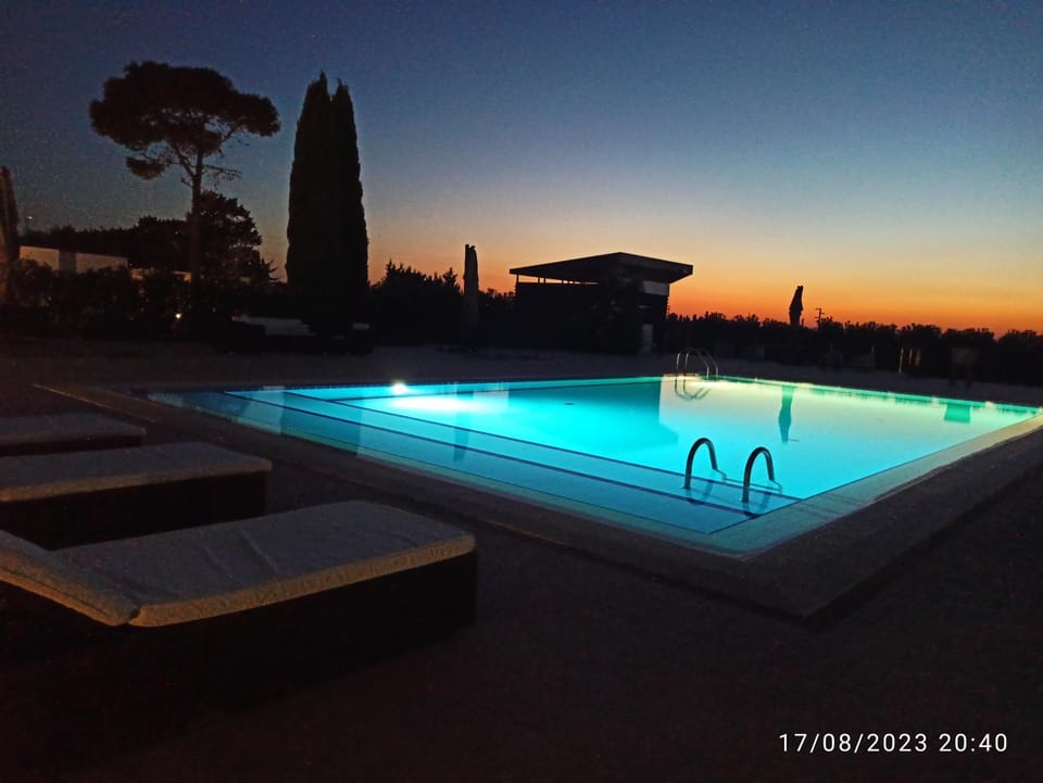 Pool view, Swimming pool, Sunset