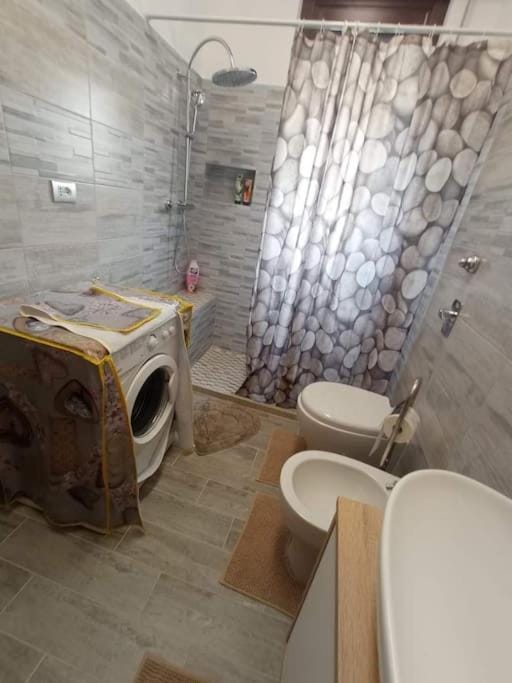 Shower, Toilet, bidet, washing machine