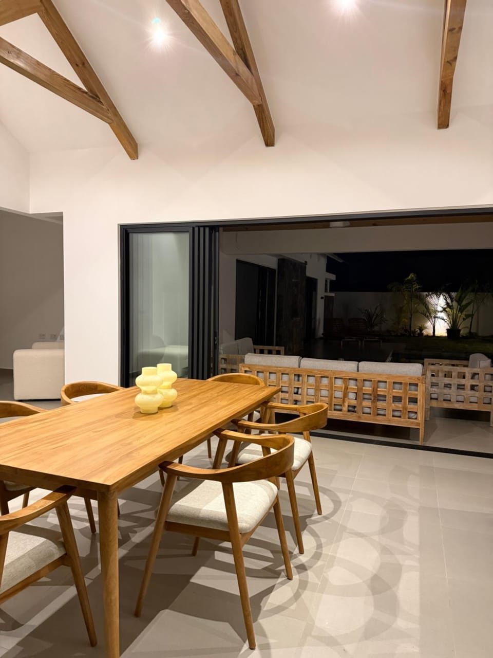 Patio, Living room, Seating area, Dining area