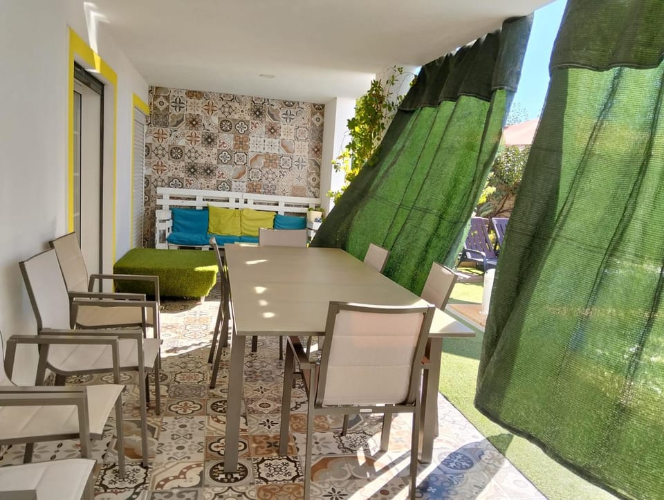 Patio, Seating area, Dining area