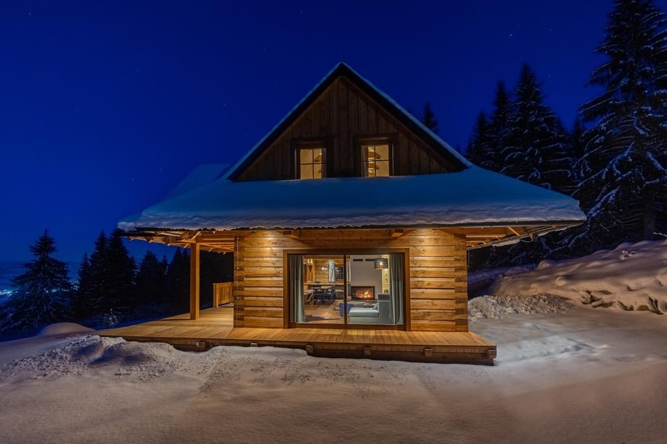 Property building, Night, Natural landscape, Winter