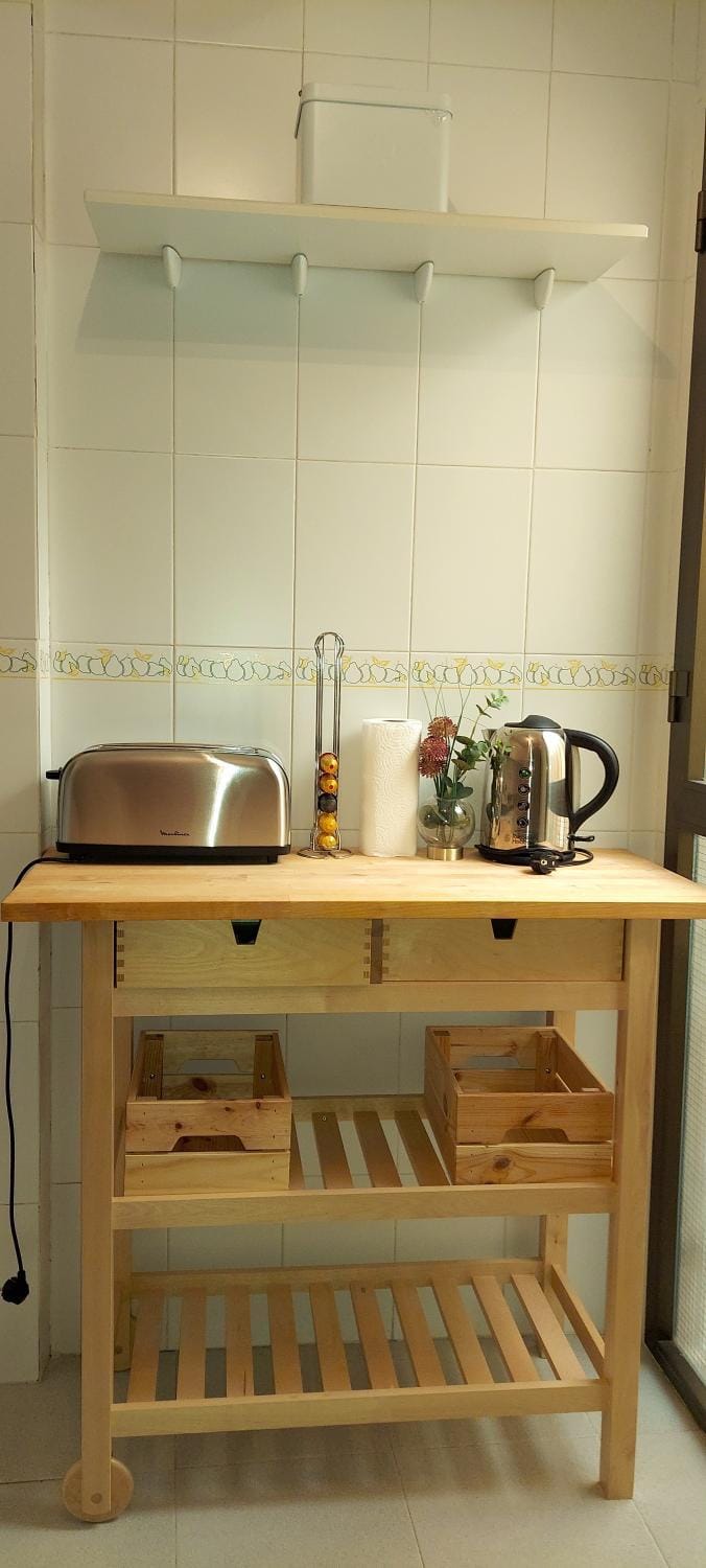 Kitchen or kitchenette, toaster, kitchen