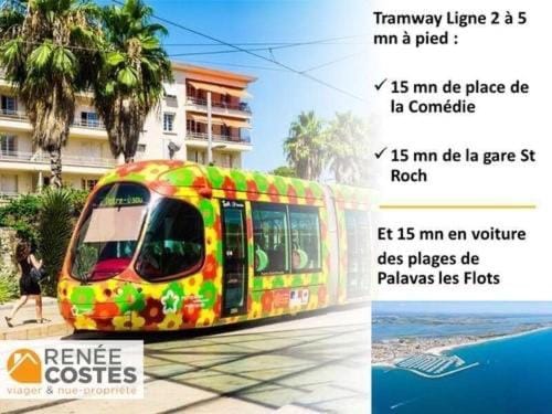 Appartement T2 clim, wifi, parking centre ville à 10mn, plage 20mn Apartment in Montpellier