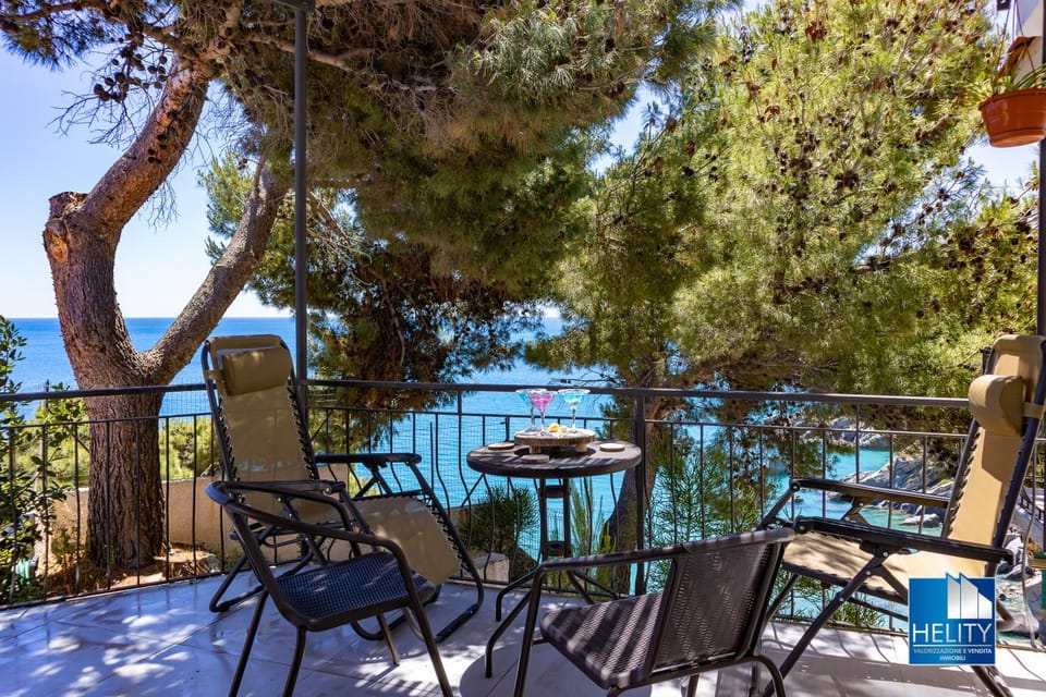Patio, Spring, Day, Natural landscape, View (from property/room), Balcony/Terrace, Living room, Seating area, Dining area, Sea view