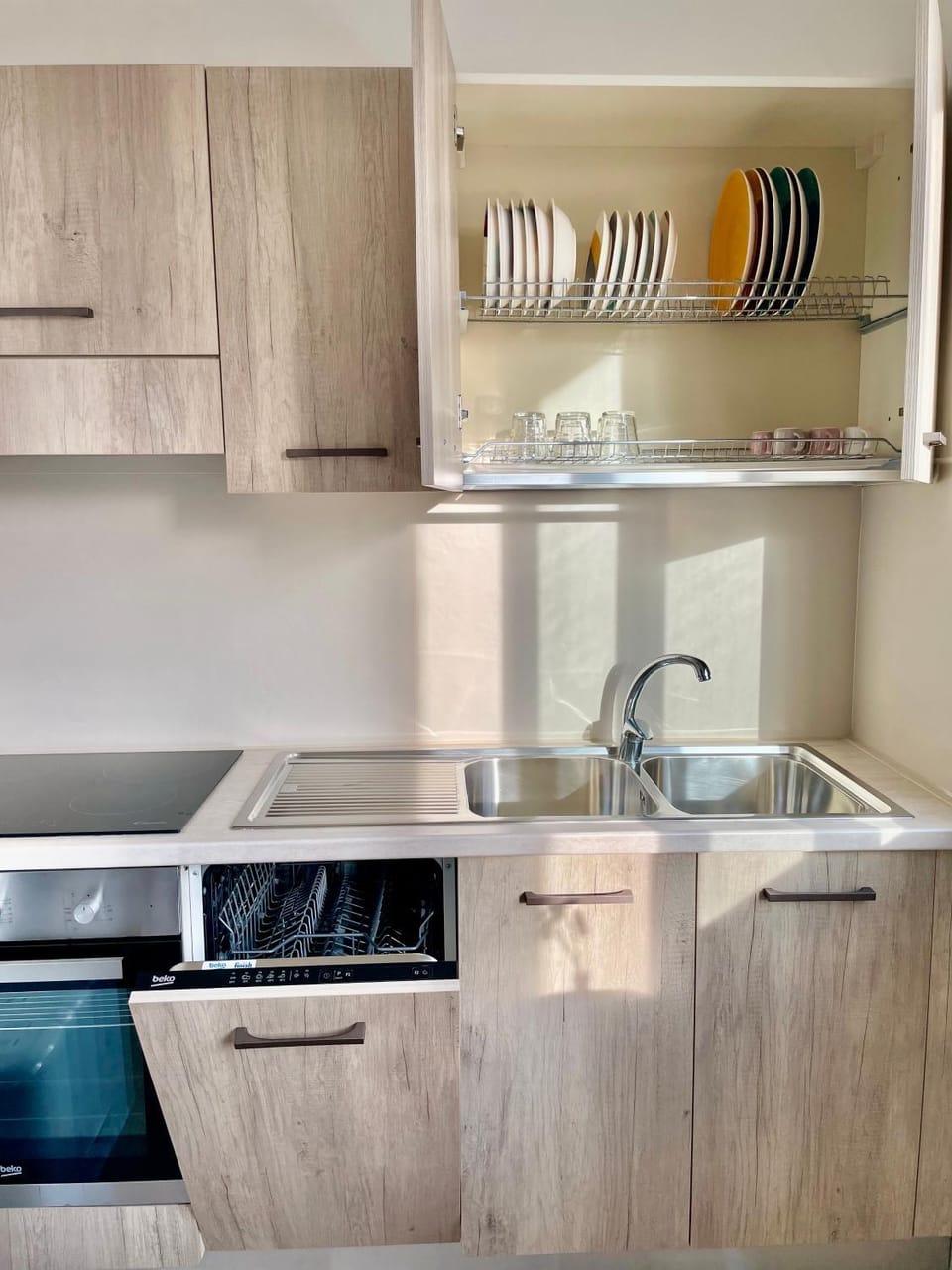 Kitchen or kitchenette, dishwasher