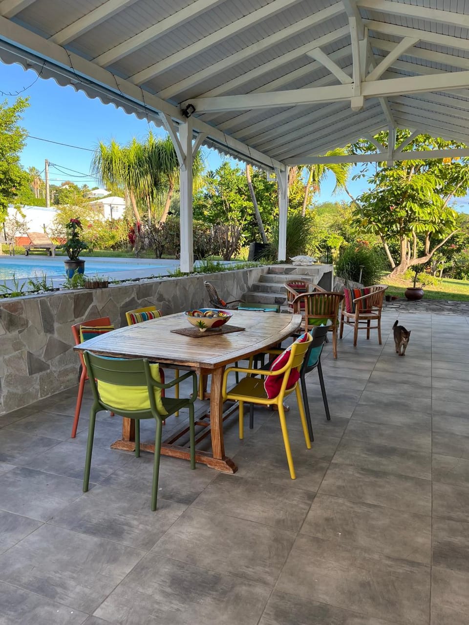 Patio, View (from property/room), Dining area, Pool view, Swimming pool