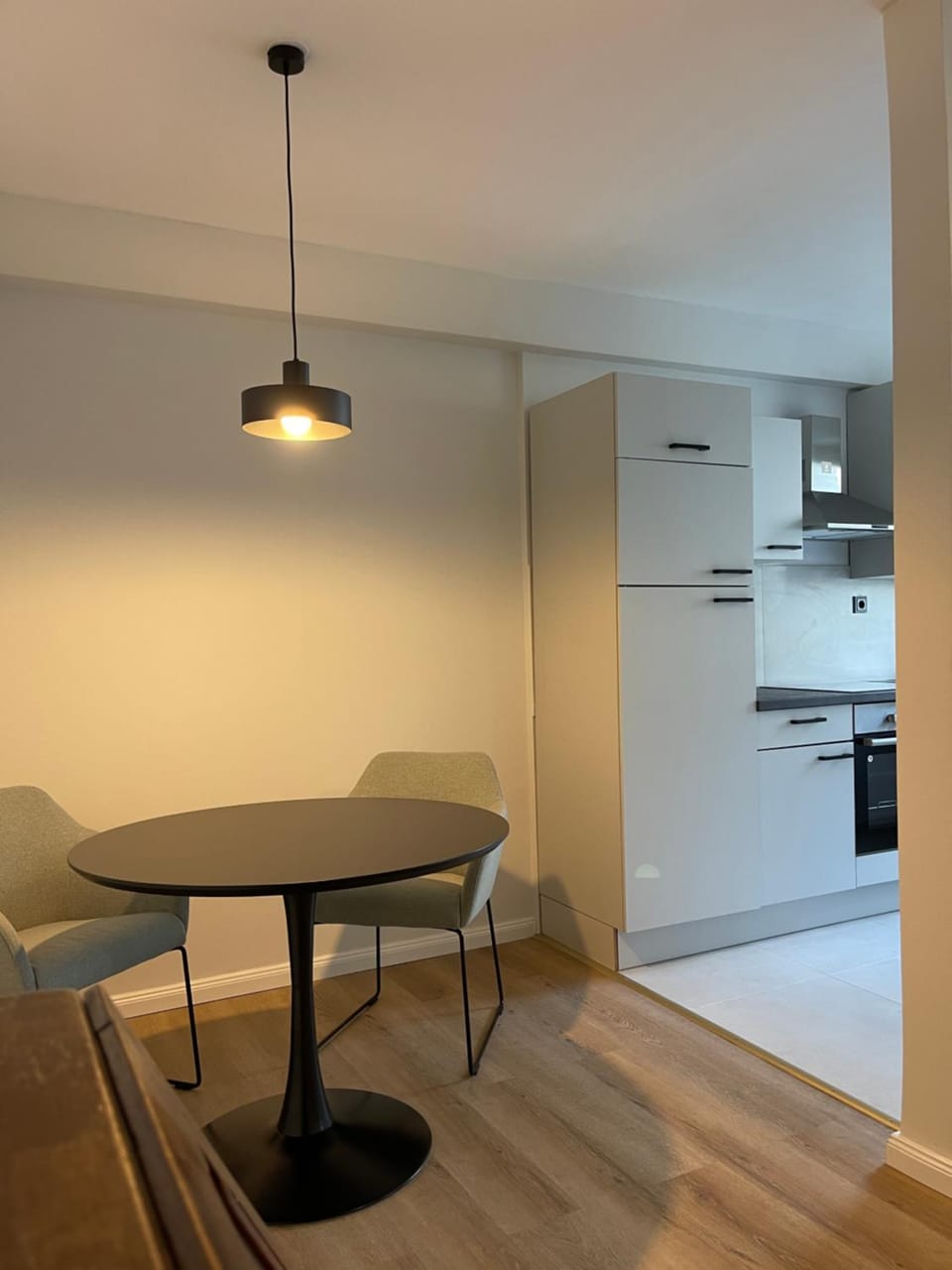 Kitchen or kitchenette, Dining area, stove