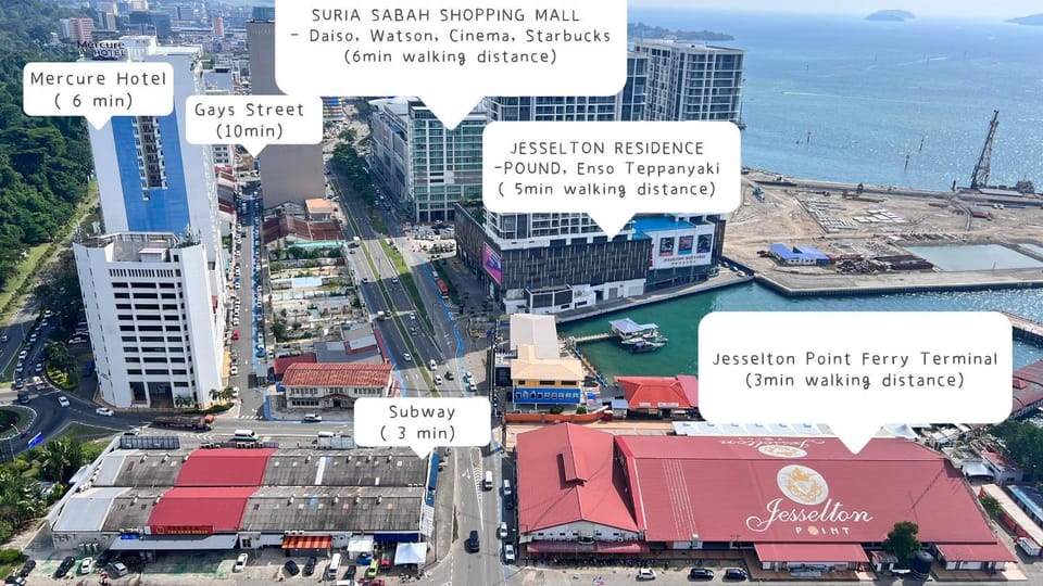 JQ 合一民宿3 Unity Homestay 3 City Seaview 5pax Apartment in Kota Kinabalu
