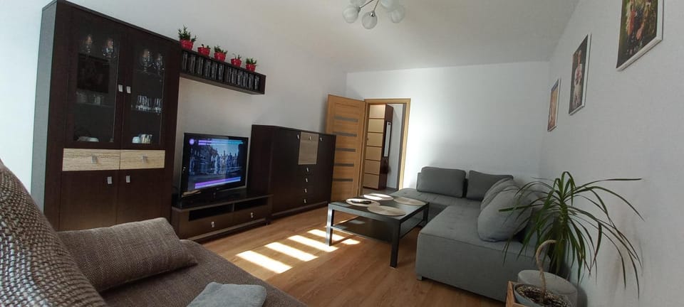 Apartament JUKI, mieszkanie obok Katowice Wynajem na doby, krótkoterminowy, 2 pokoje balkon, 50m2,- po kapitalnym remoncie 2-ga sypialnia jest częścią salonu blisko Centrum Leczenia Oparzeń 2,5 km Apartment in Poland