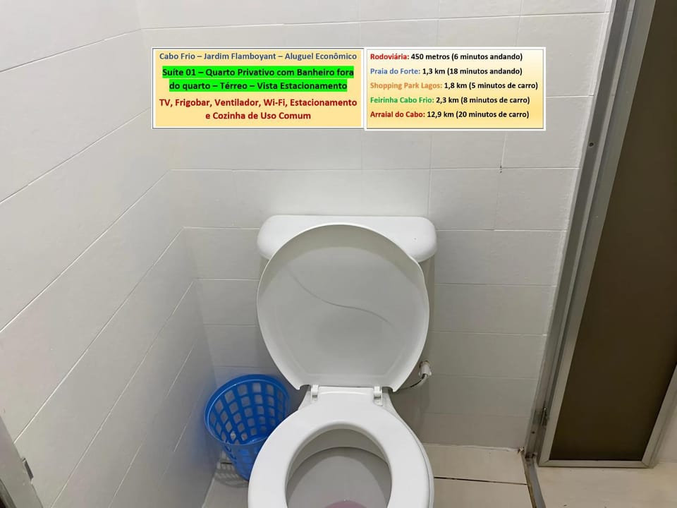Bathroom, Text overlay
