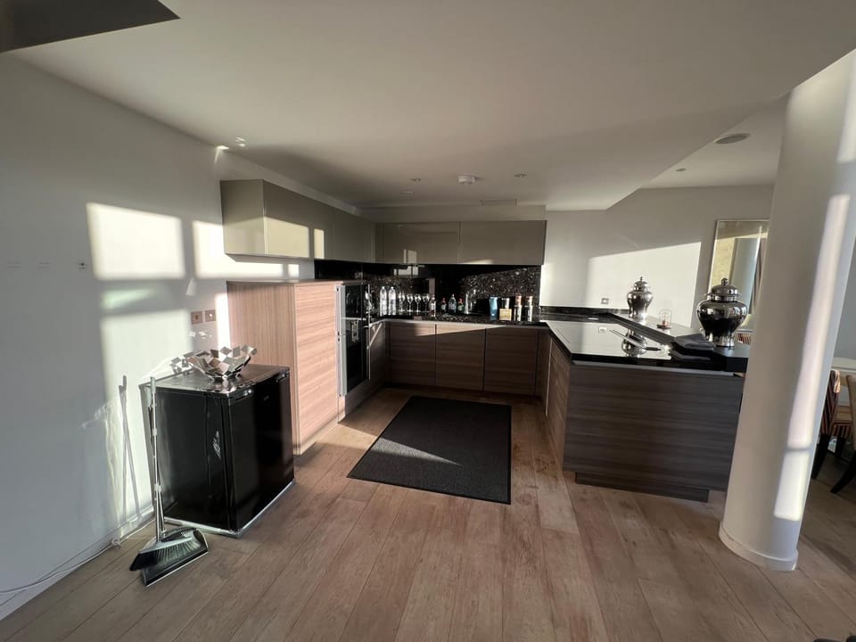 Kitchen or kitchenette, oven, stove