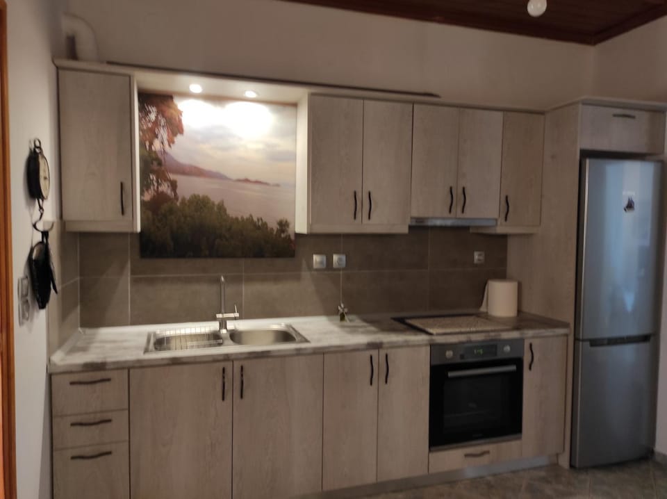 Kitchen or kitchenette, oven, stove