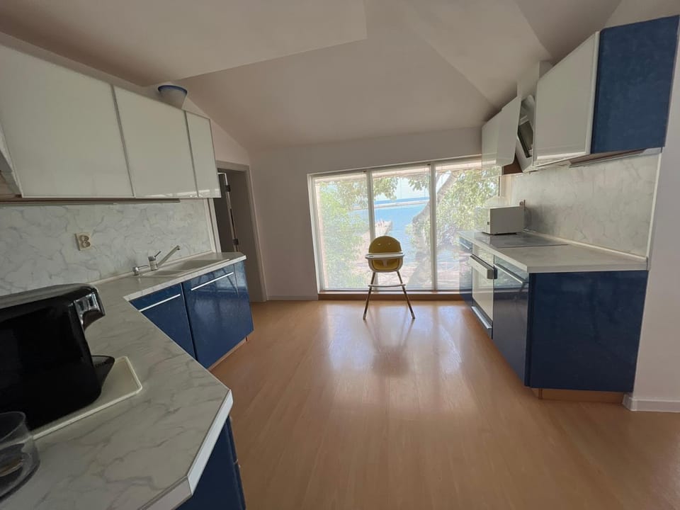Kitchen or kitchenette, dishwasher, oven