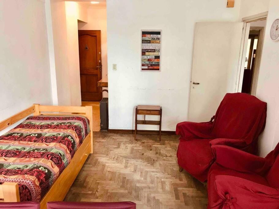 Bed, Living room, Photo of the whole room