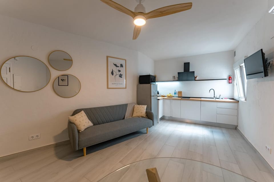Living room, kitchen