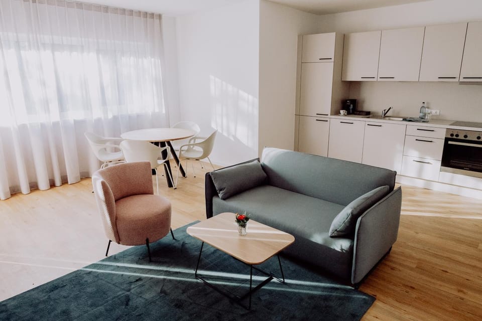Kitchen or kitchenette, Living room, Dining area