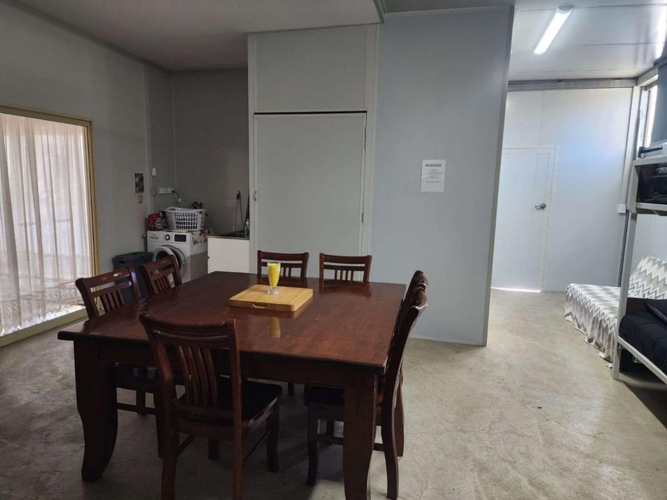 Dining area, bunk bed, washing machine