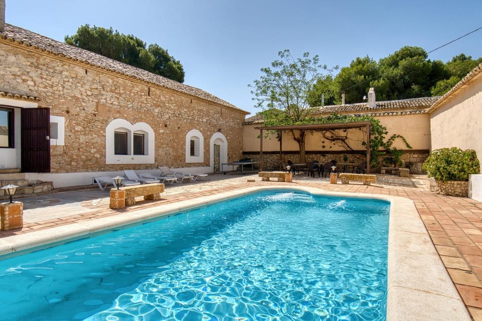 Property building, Living room, Swimming pool