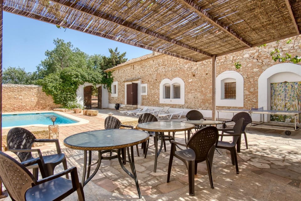 Property building, Living room, Swimming pool