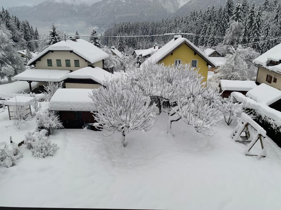 Property building, Day, Winter, Mountain view