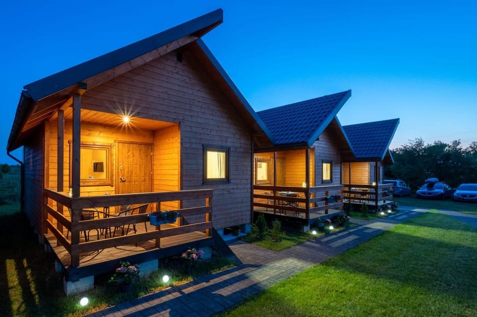 Property building, Night, Garden, Garden view