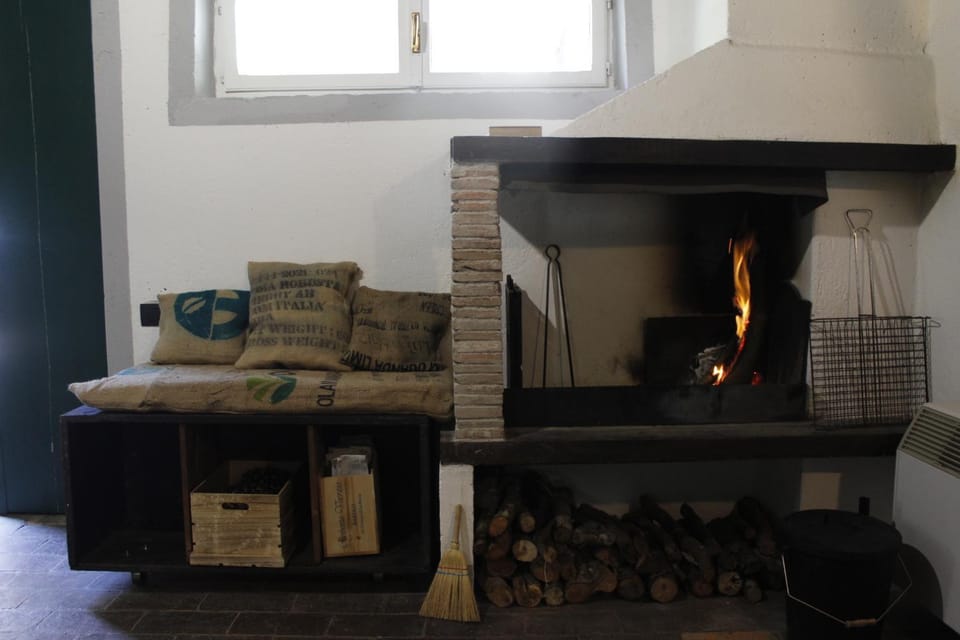 Living room, fireplace