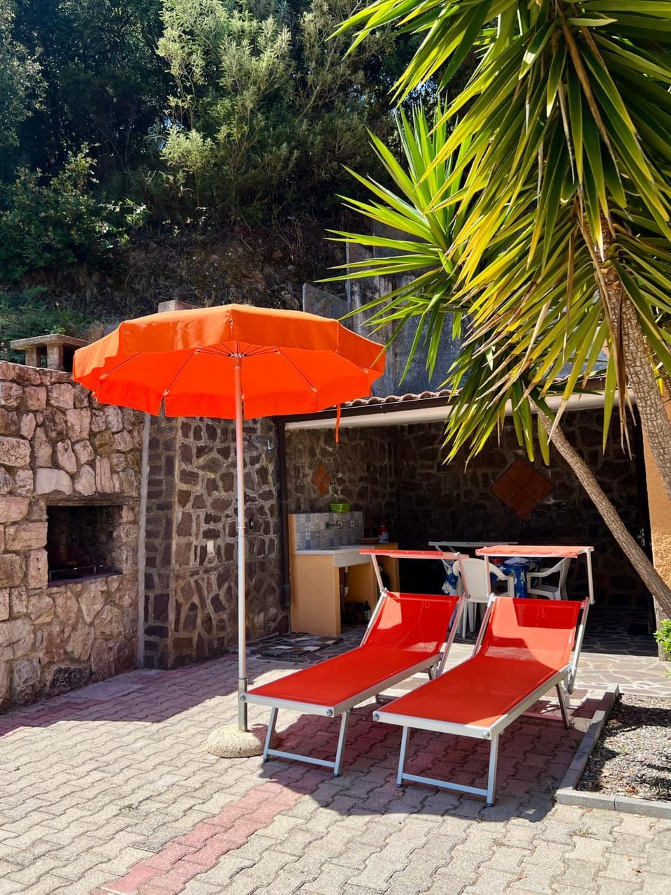 Patio, Day, Garden, Living room, Seating area, Dining area, Garden view, Pool view, sunbed