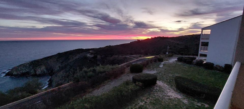 App T2 Climatisé-Vue Mer-Linge et ménage inclus - BANYULS SUR MER Apartment in Alt Empordà
