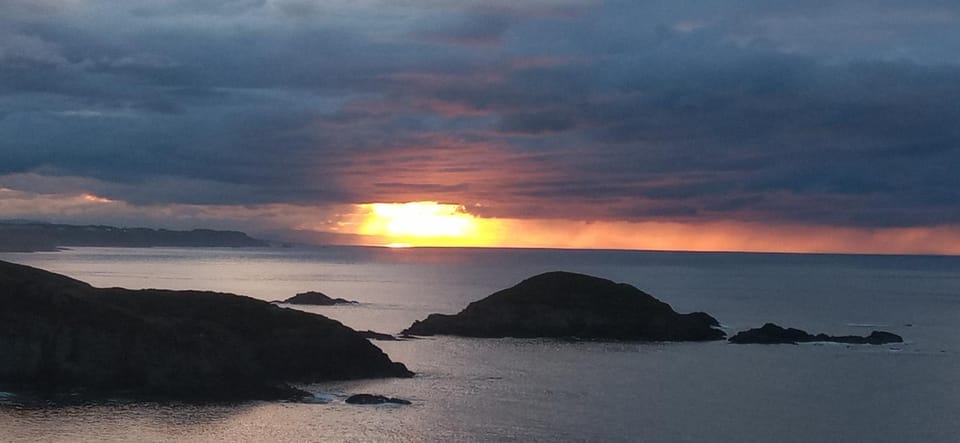 Natural landscape, Sea view, Sunset