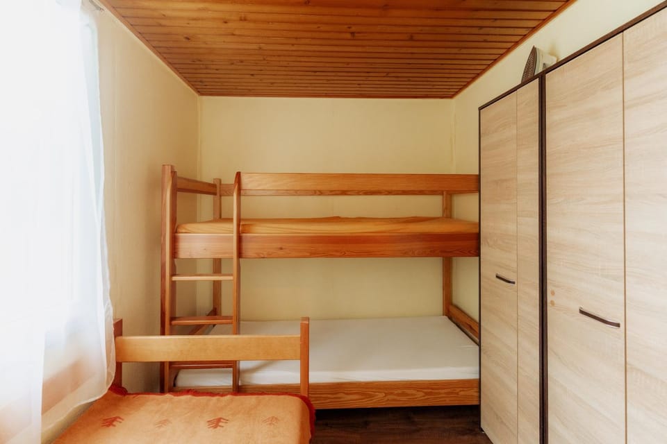 Bed, Photo of the whole room, Bedroom, bunk bed, wardrobe