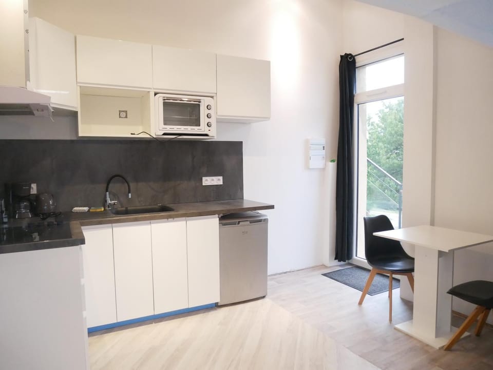 Kitchen or kitchenette, Dining area, oven, stove