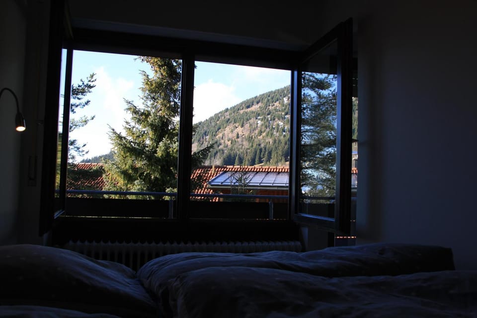 Bed, Photo of the whole room, Bedroom, Mountain view