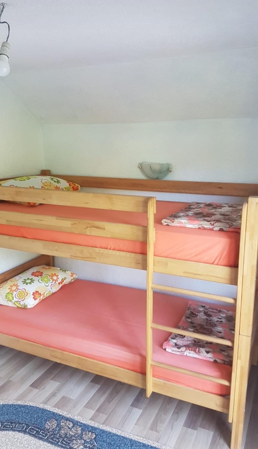 Bed, Bedroom, Pool view, River view, bunk bed