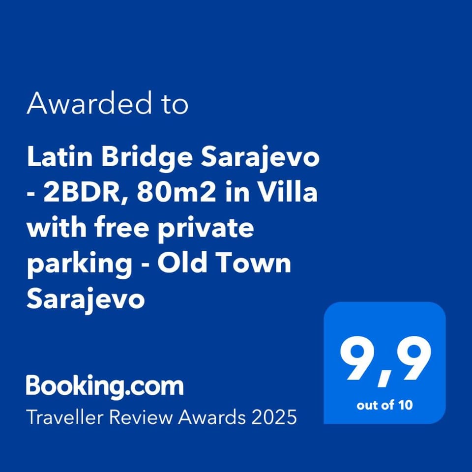 Latin Bridge Sarajevo - 3 Room Apartment, 80m2 in Villa with free private parking - Old Town Sarajevo Apartment in Sarajevo
