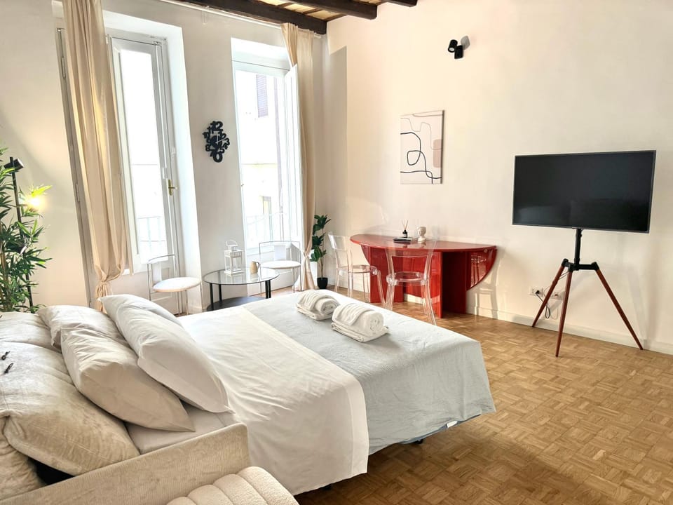 Bed, Living room, Bedroom