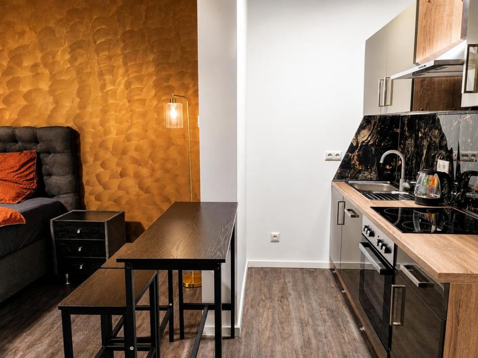 Kitchen or kitchenette, Dining area, stove