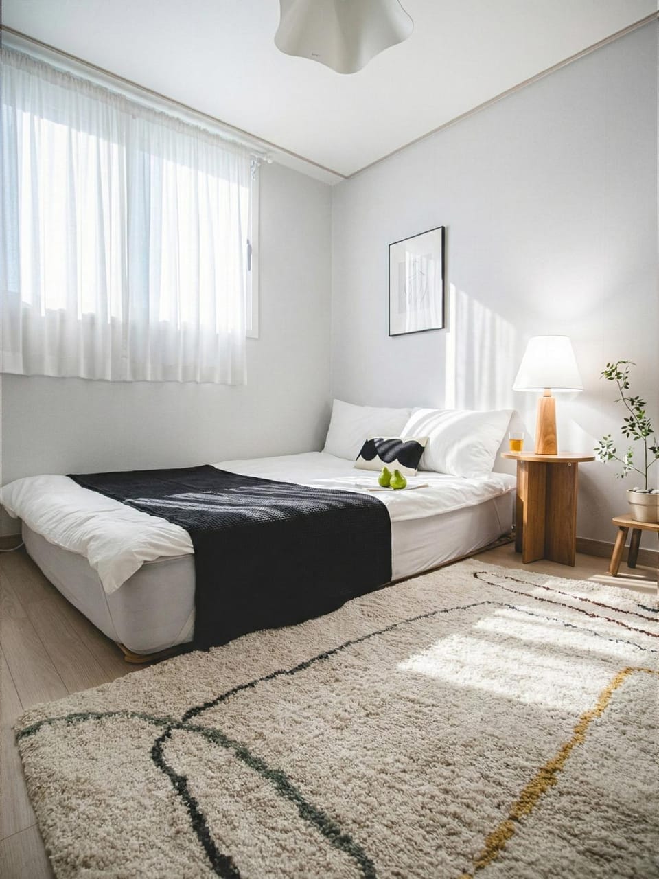 Bed, Bedroom, air conditioner