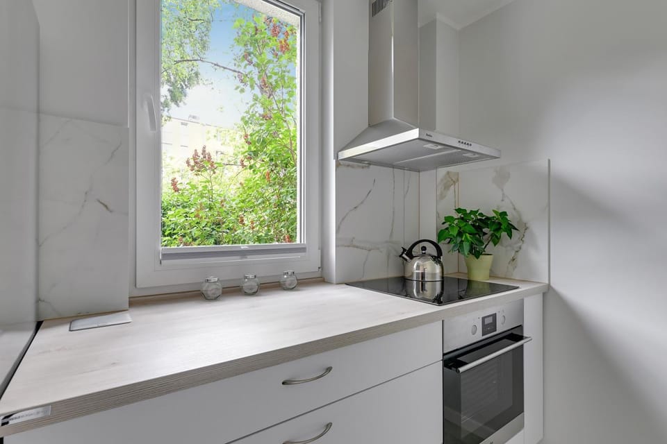 Kitchen or kitchenette, dishwasher, stove